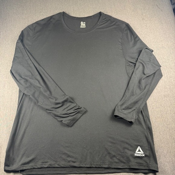Reebok Other - Reebok‎ Mens 2XL Black Performance Long Sleeve Shirt Activewear Crew Neck 1468